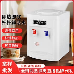 Desktop Water Dispenser Small Household Fully Automatic Mini Desktop Dormitory Cold and Hot Dual Use Water Dispenser Top Water Tank Placement