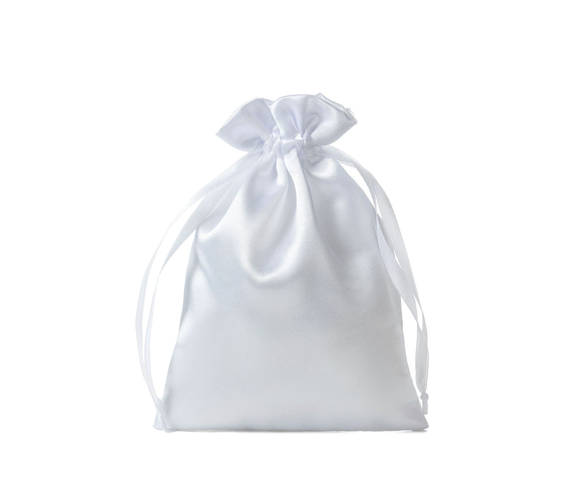 Satin Drawstring Pouch for Jewelry and Wig Storage with Custom Logo Printing, Silk-like Satin Bag