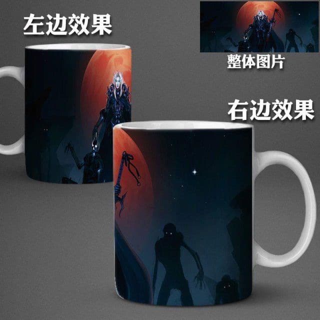 Mug World of Warcraft wow game peripheral blood elf anime personalized coffee cup tea cup ceramic color changing cup