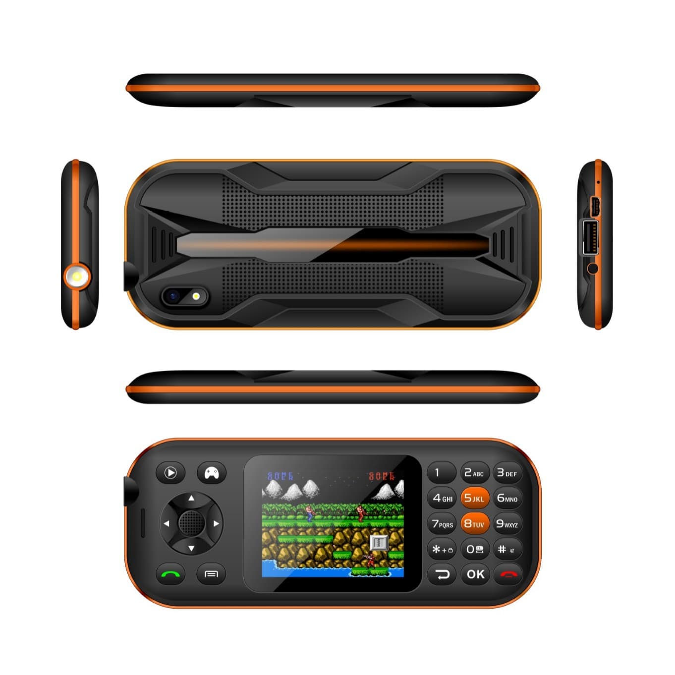 Keyboard Mobile Game Console 2G GSM Game Console HD Retro Version Phone Keyboard Wireless Controller Game Bluetooth