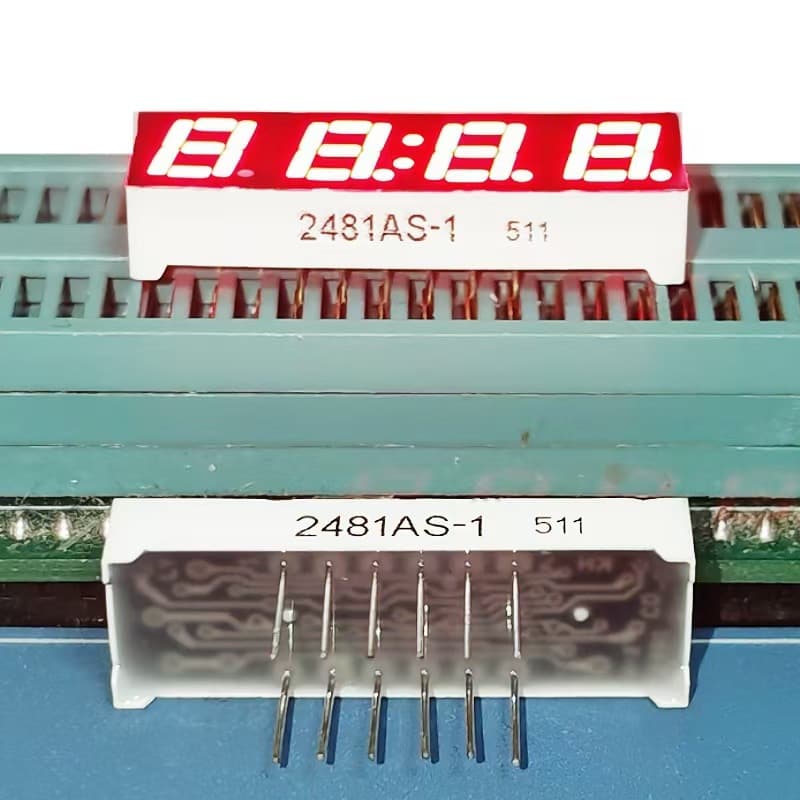 Factory direct supply 0.28 inch 4-digit digital tube with clock highlight red 2481AS common yin and 2481BS common yang