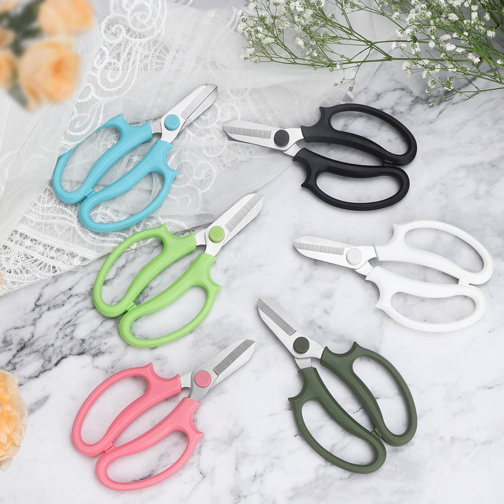 Wide-headed gardening shears for pruning flower branches and twigs, suitable for home use, tools for pruning flower arranging, scissors for flower cuttings.