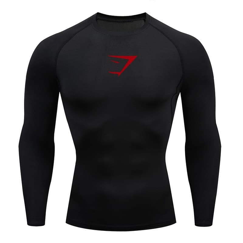 Y2K Men's T-Shirt Quick-Dry Sports Compression T-Shirt Shark Quick-Dry Gym Training Tight Sports Short Sleeve
