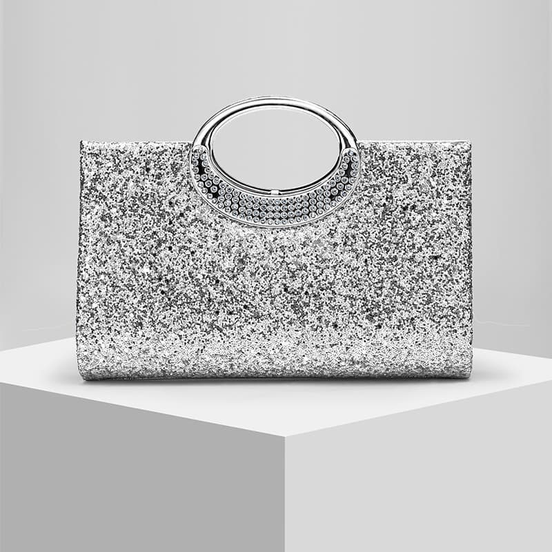 Cross-border Amazon Temu Shein Hot New Evening Bag Sparkle Handbag Rhinestone Banquet Tote Dress