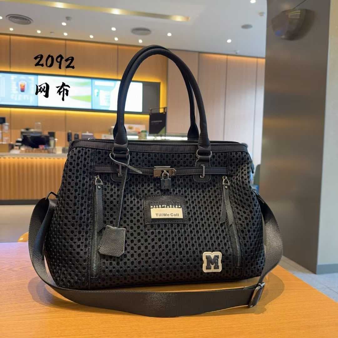 Women's New Fashion Mesh Patch Tote Bag, Large Capacity Shoulder Bag, Casual Crossbody Bag, Commuter Bag