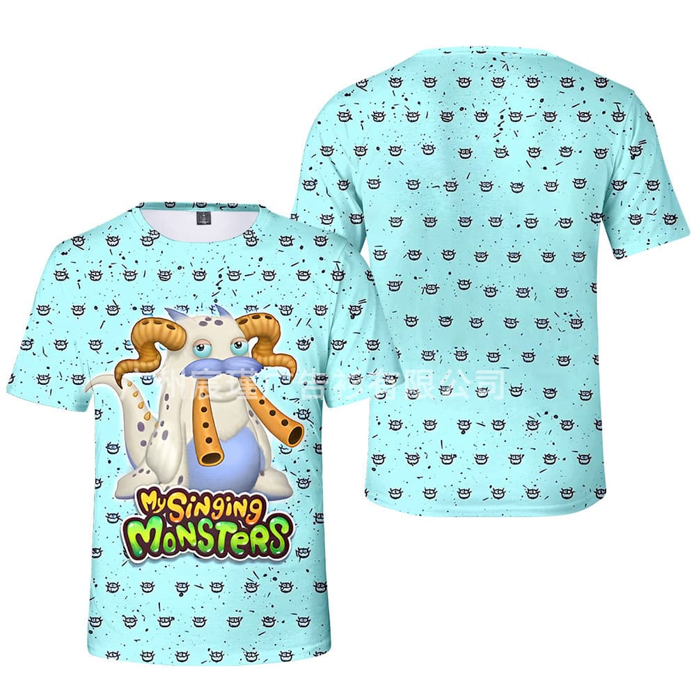 3D Cross-border New My Singing Monsters Concert Short Sleeve Custom Digital Print T-Shirt for Men