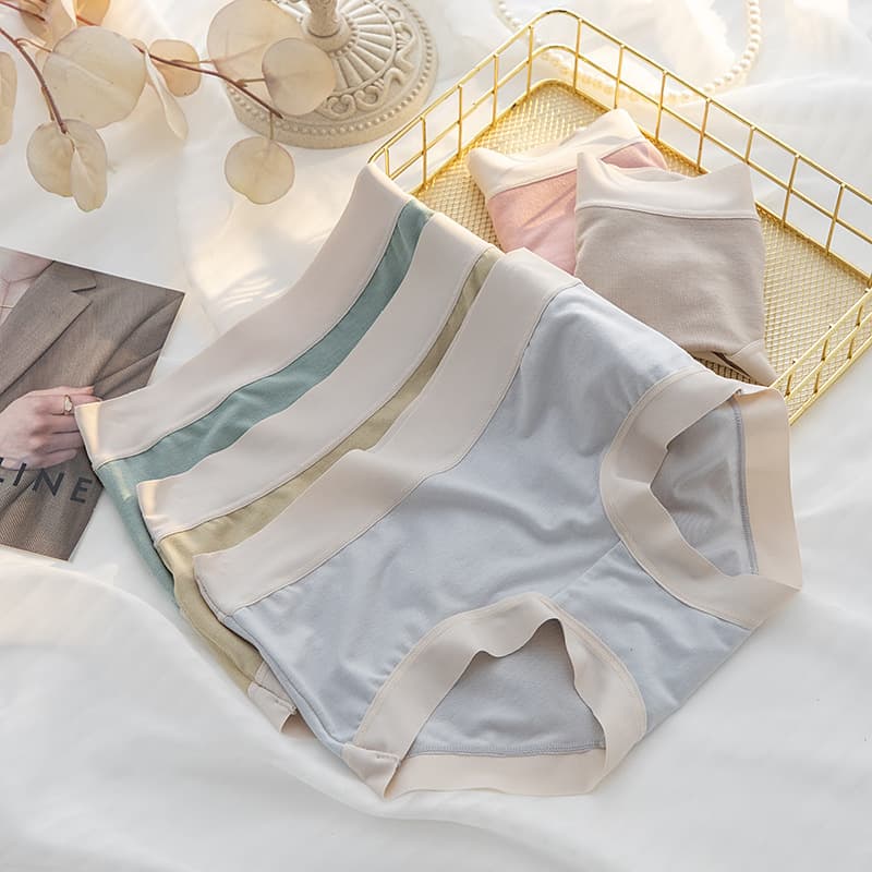 Autumn/Winter Large Size Ladies Panties Modal Naked Feel Seamless Antibacterial Grotch Mid-Waist Comfortable Skin-Friendly Girls Student Panties