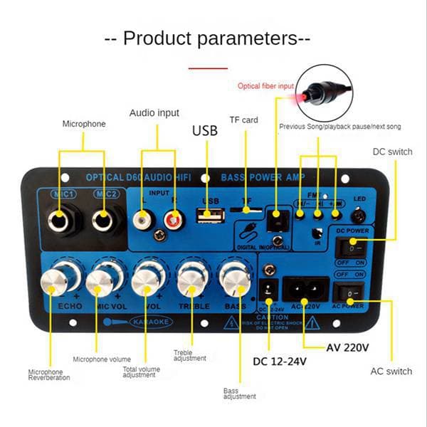 1 Set Color: Blue+Black Material: Metal+Plastic AC100-240V US Plug Bluetooth Speaker