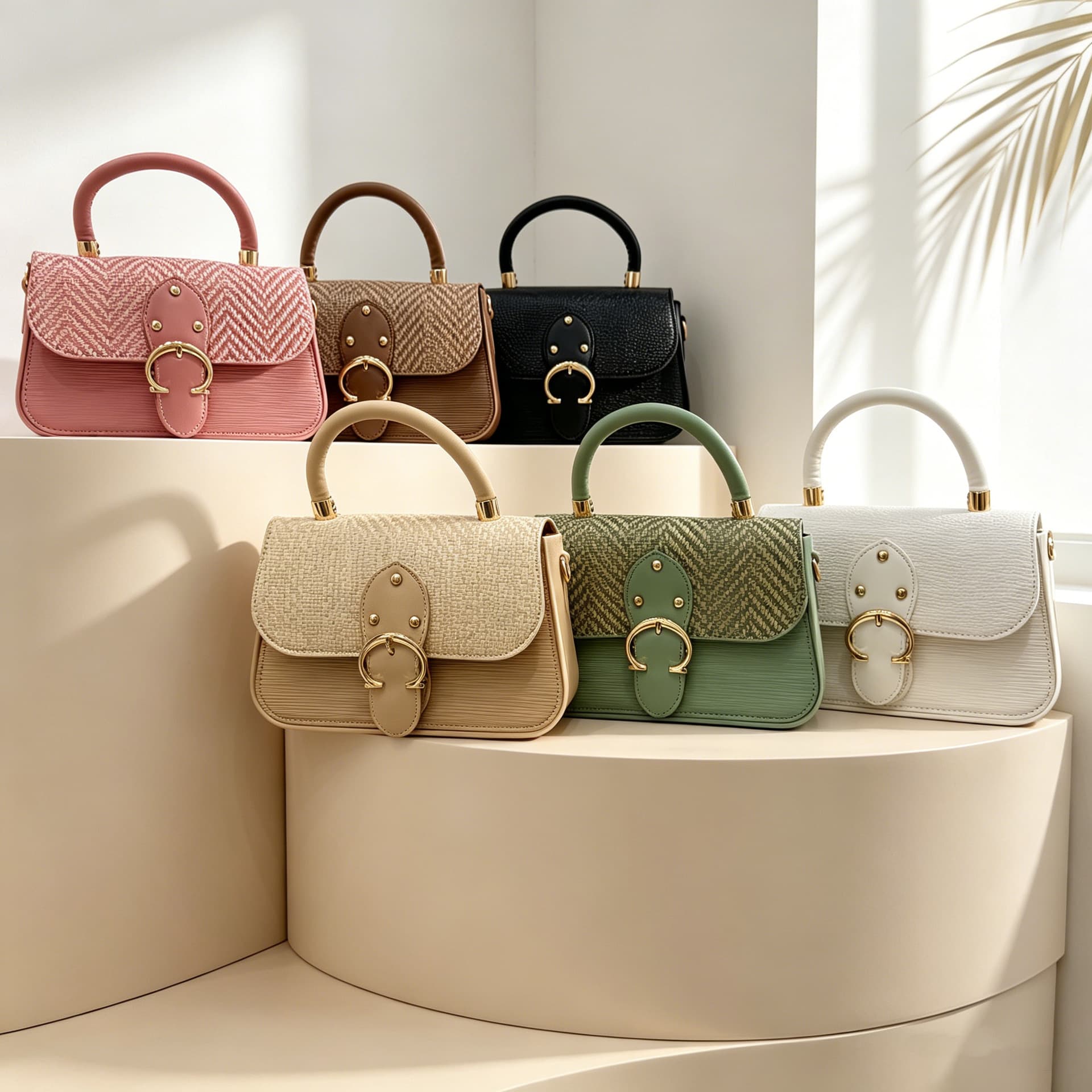 Korean Style Ins Cream Colored Woven Pattern Handbag, Italian Old Money Style Commuter Women's Bag, Available in Multiple Colors, Wholesale in Stock