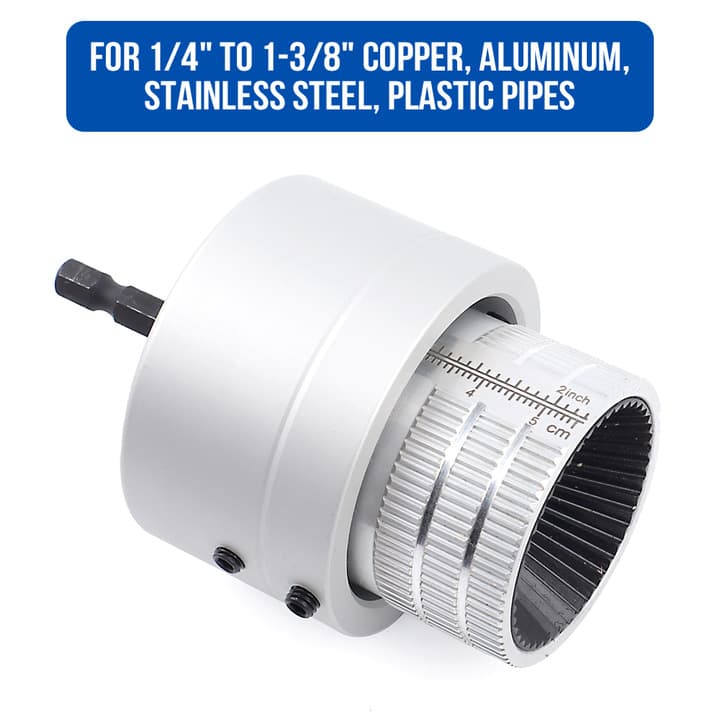 Small Chamfering Tool Electric Drill Connector Stainless Steel Pipe Reamer Internal and External Chamfering Tool Deburring Tool Edge Trimmer Scraper