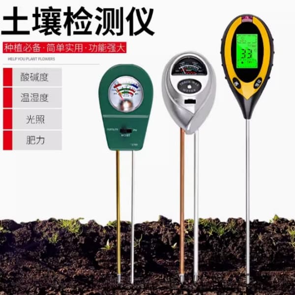 Soil Moisture Tester with pH Sensor for Soil, Pot, Plant Analysis, Light, Nutrient, pH, Thermometer