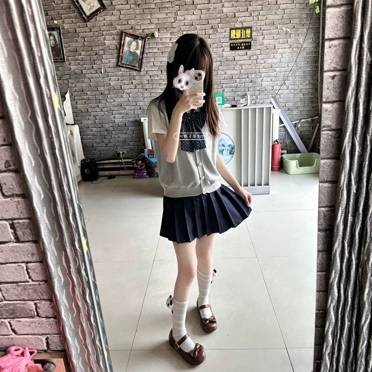 jk sweater vest thin cardigan vest shirt soft girl skirt original top JK uniform shirt suit for women