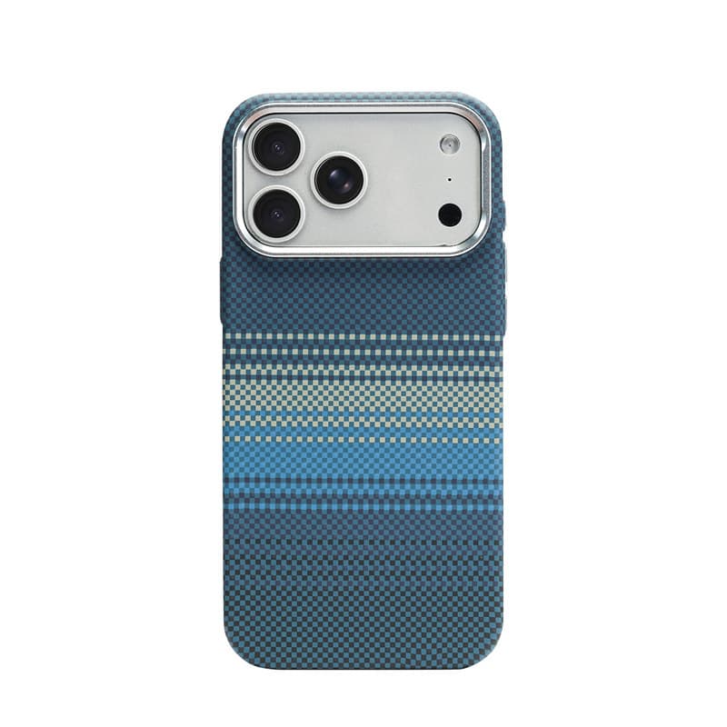 Compatible with iPhone 17 Pro Kevlar Phone Case Carbon Fiber Texture Apple 16 Metal Lens Magnetic Protective Cover