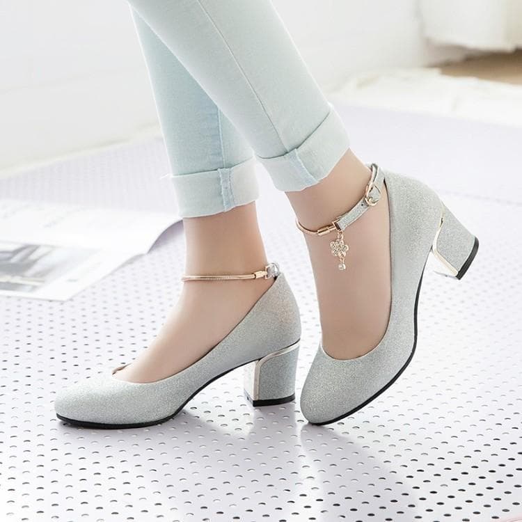 18-year-old adult ceremony girl high-heeled shoes princess crystal shoes model catwalk student performance dress bridesmaid shoes single shoes