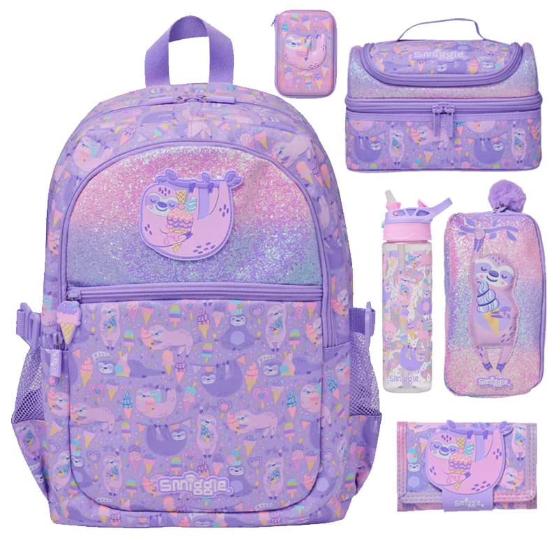 Australia smiggle new large-capacity schoolbag primary and secondary school children's backpack girls outdoor leisure backpack