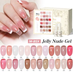 Nail Art Ice Skin Color Gel Polish Jelly Ice Transparent Pink Popular White-Enhancing Gel Polish Nail Art Special UV Gel Set