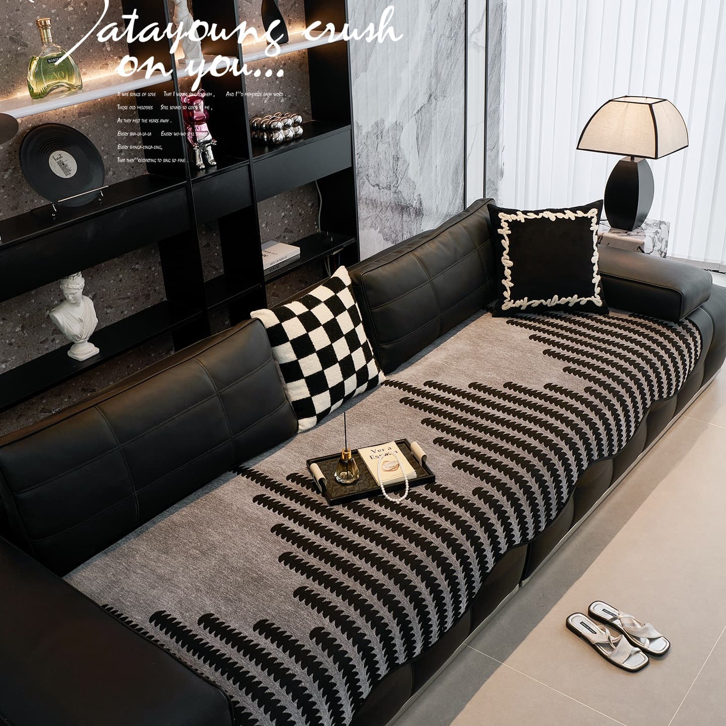 Chenille special-shaped sofa cushion, universal anti-slip for all seasons, 2025 new irregular one-piece light luxury cushion cover