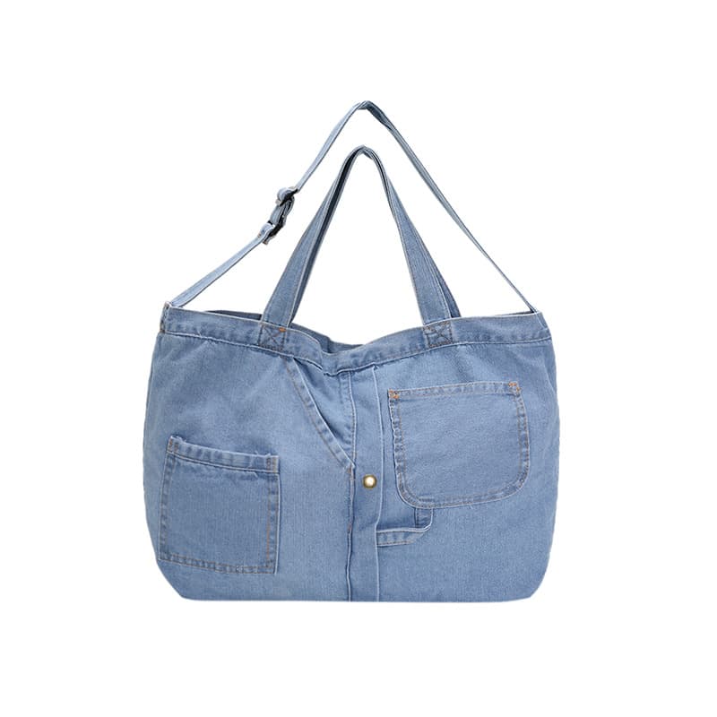 2026 New Cross-Border Exclusive Denim Shoulder Bag for Women, Chain Crossbody Bag, Washed Denim for Export