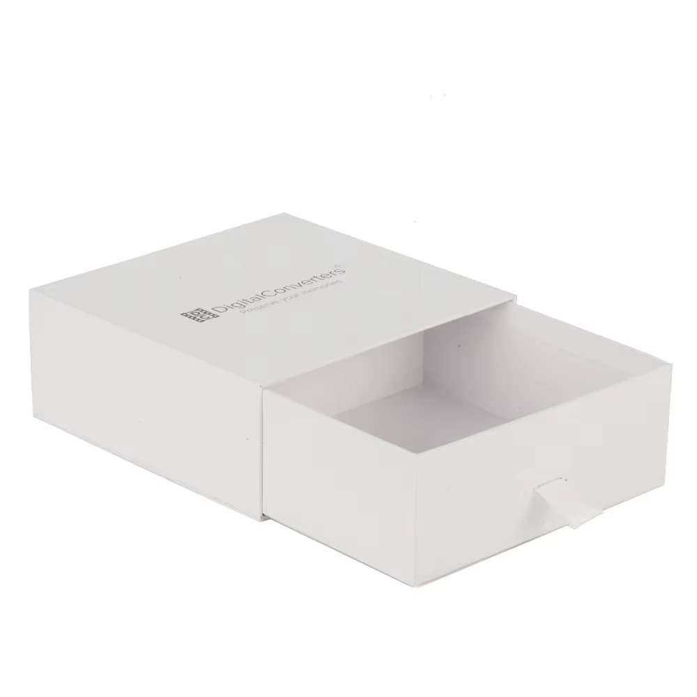 Manufacturer Luxury Wholesale Rigid Gift Box White Slide Box Cardboard Drawer Box Candle Gift Box