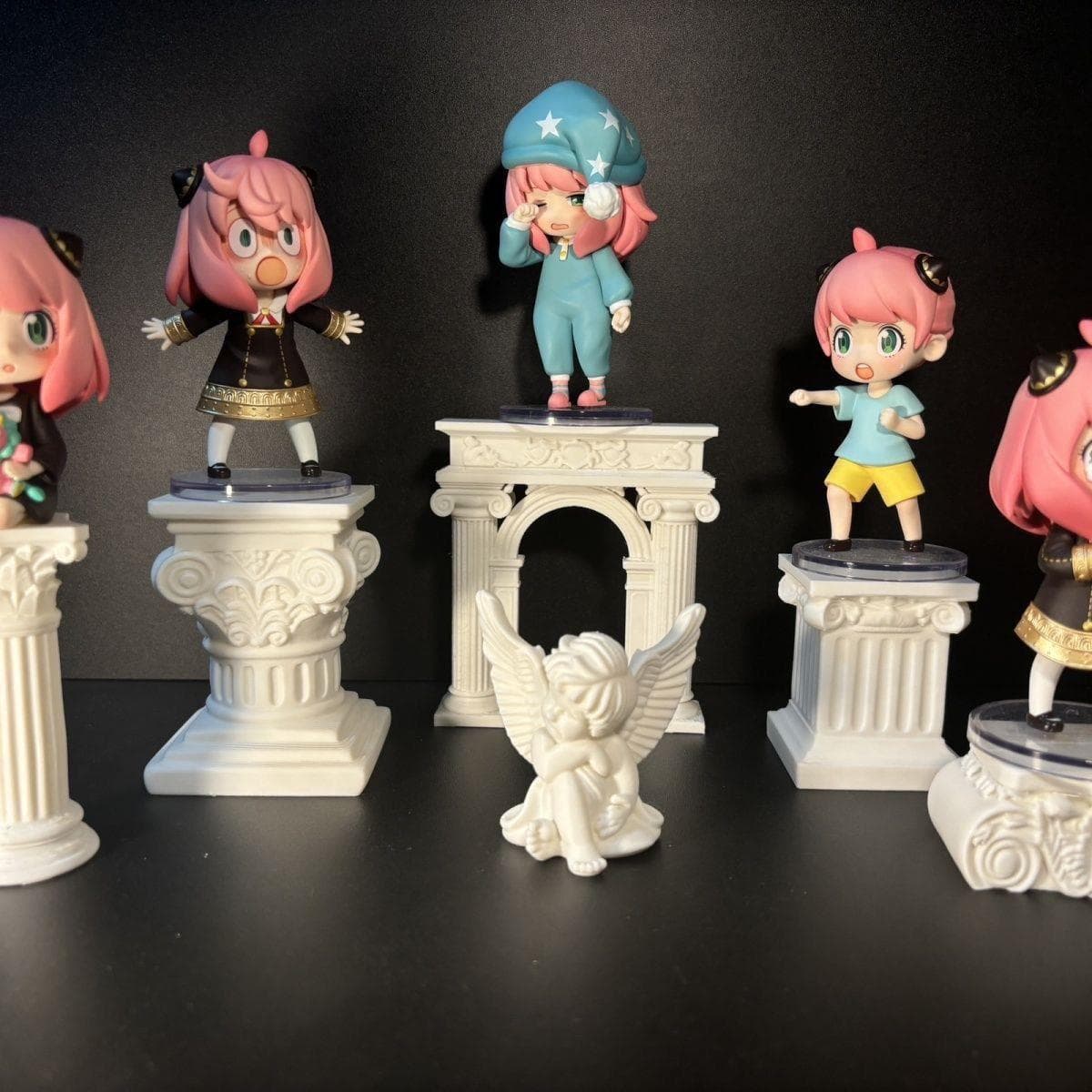 3D Printed Cross-Border Hot-Selling Retro Roman Column Ornament Figurine Base Furniture Living Room Decoration Cute Decoration
