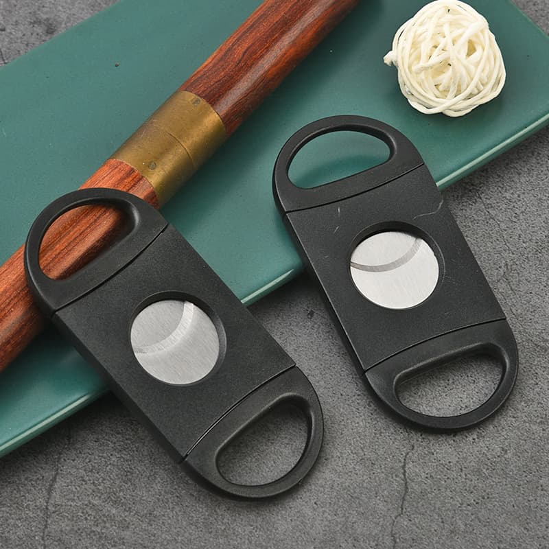 Cigar Scissors Three-in-one Scissors Cigar Smoking Accessories Cutter Portable Stainless Steel Double-Edge Cigar Round Scissors