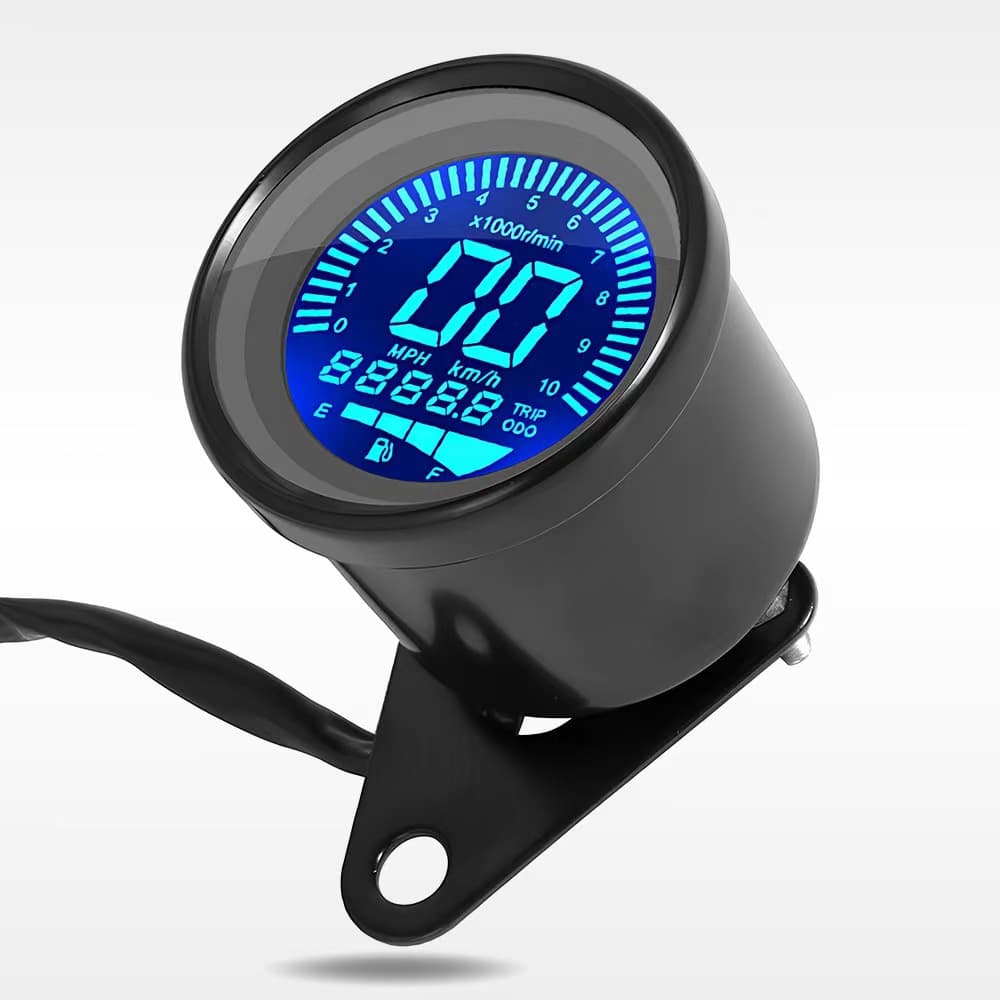 Motorcycle Integrated LED LCD Display Instrument Assembly Retro Modification Instrument Odometer Tachometer Fuel Gauge