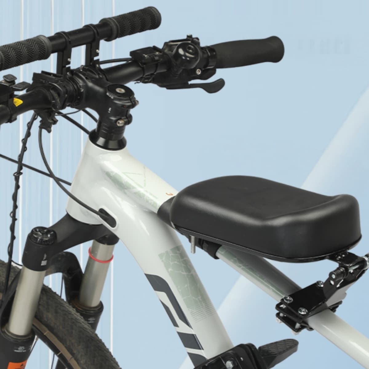 Mountain Bike Front Child Seat, Variable Speed Bicycle, Thickened Cushion, Foldable Pedals