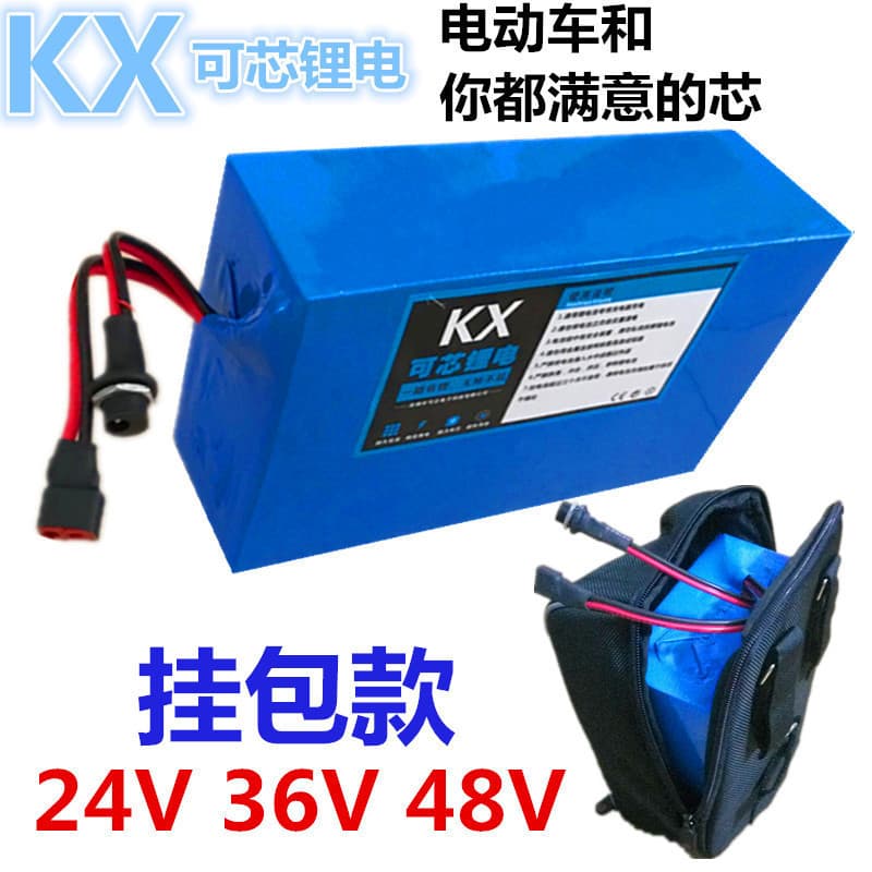 Electric Vehicle Lithium Battery 24V 36V 48V Hanging Bag Style Lithium Battery for Delivery Vehicles and Scooters 20Ah Power Lithium Battery