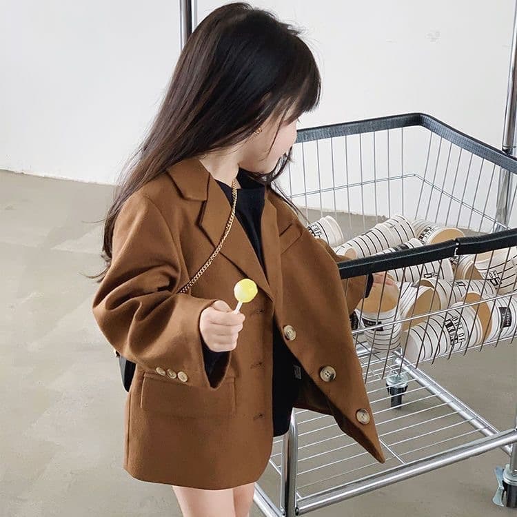 Girls' Spring and Autumn Stylish Little Suit Jacket 2026 New Spring and Autumn Formal Wear Popular Kids Long Sleeve Blazer