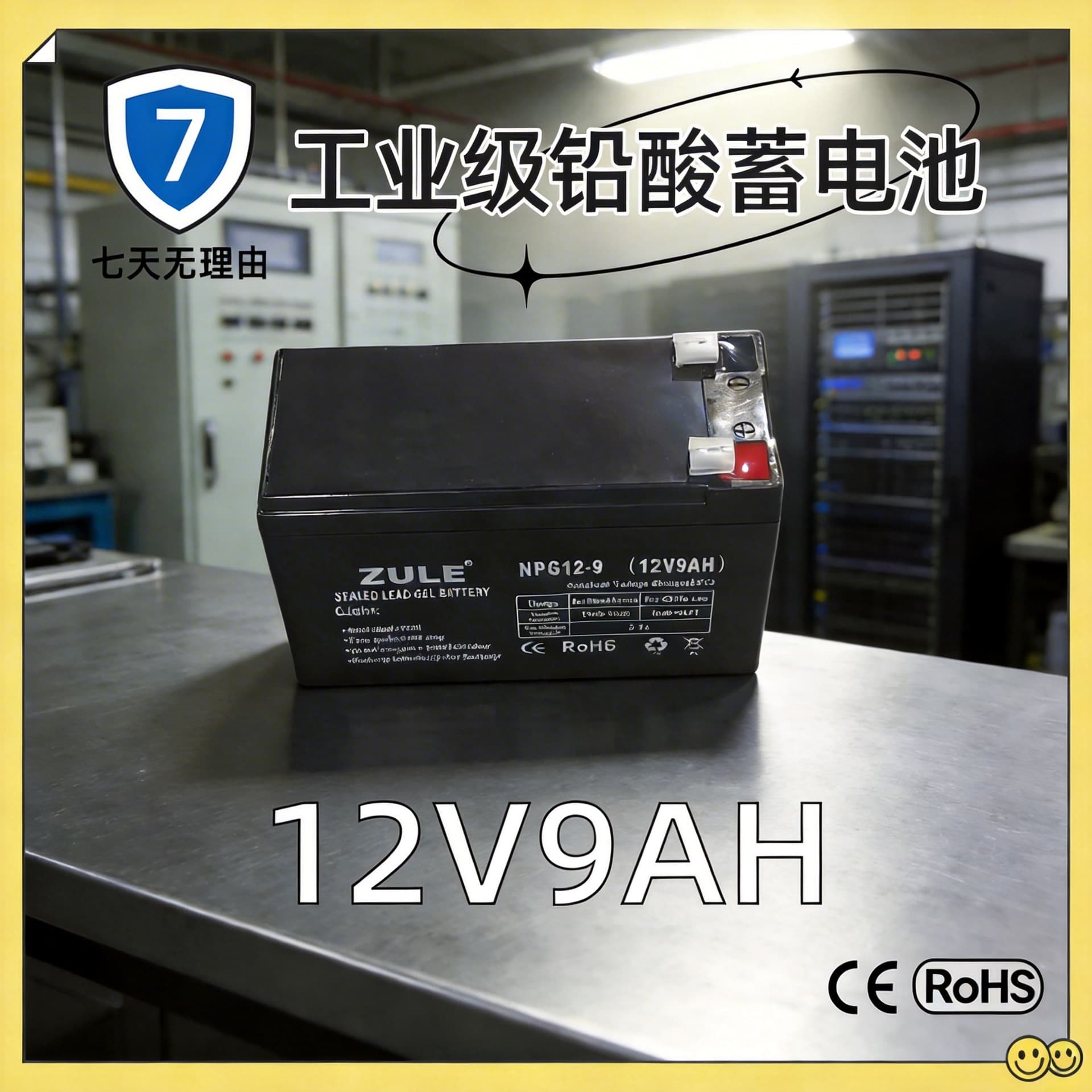 ZULE12V9AH DC screen computer room EPS backup battery, maintenance-free UPS battery, lead-acid battery