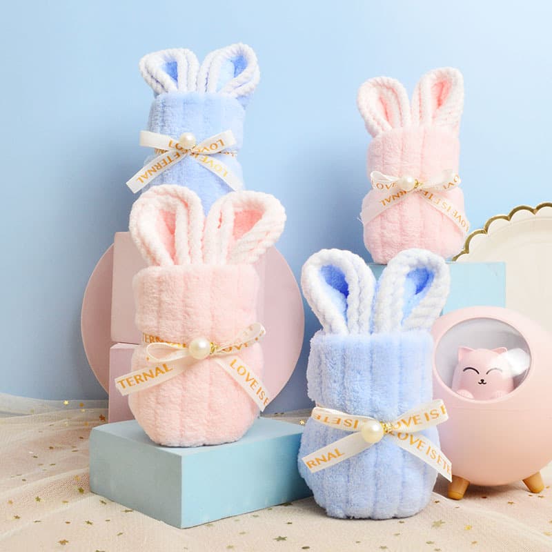 Rabbit towel favors, children's wedding shop candy gifts wholesale, New Year's Day and Christmas presents