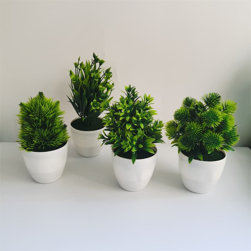 Simulated flowers and green plants small ornaments indoor living room home plastic artificial flowers small trees bonsai decoration flower potted plant furnishings