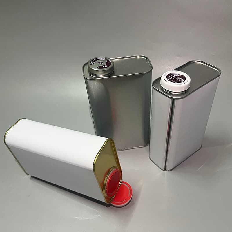1L Press Lid Tinplate Square Can Chemical Sample Paint Gasoline Sampling Bucket Chemical Iron Can Empty Square Bucket