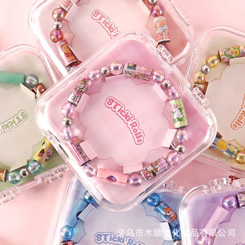 Cross-border Exclusive Sticker Bracelet Stickirolls DIY Bracelet Stationery Gift Hand String Educational Toy