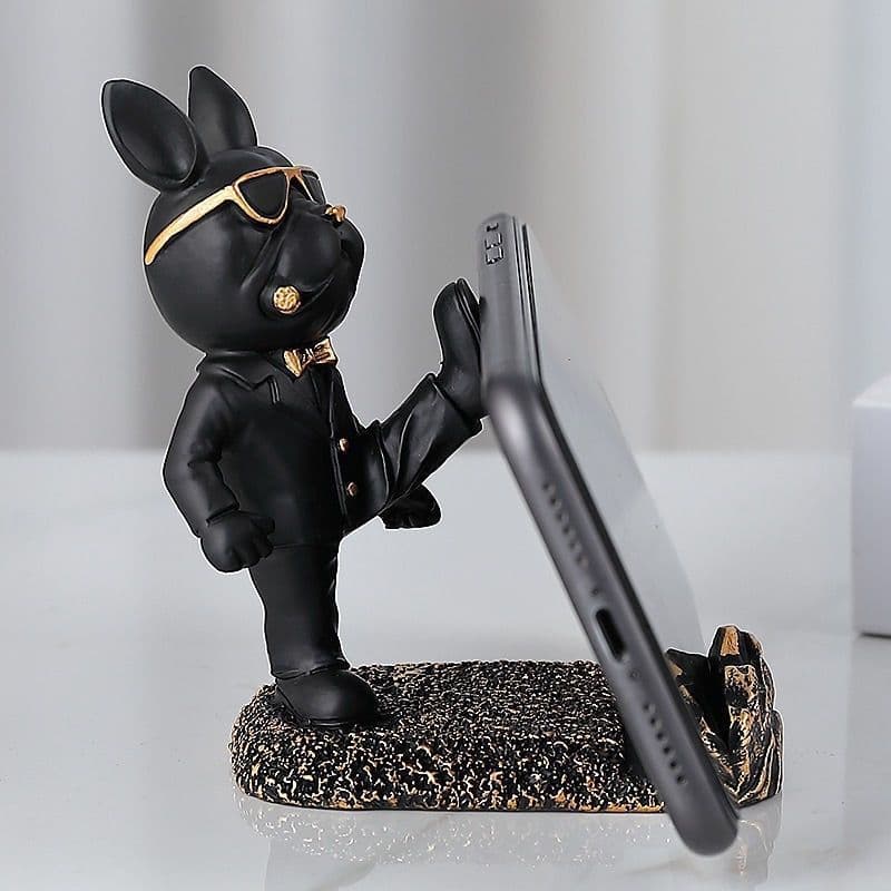 Cute Stand Phone Holder Desktop Ornament, Trendy Puppy Cartoon Office Desktop Figure