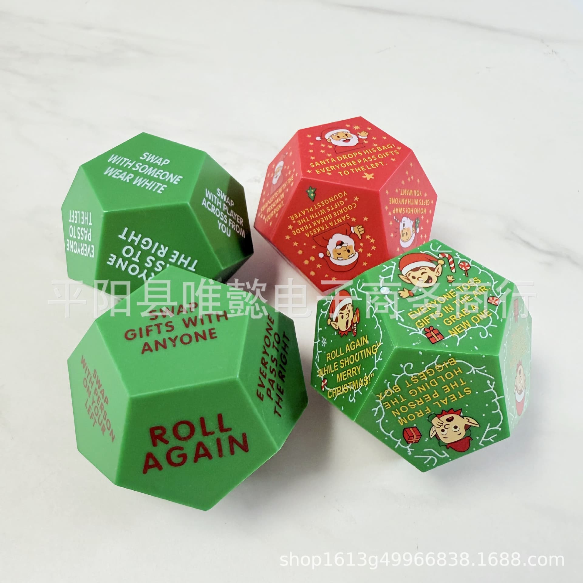 Cross-border new Santa Swap Gift Exchange Dice polyhedral dice