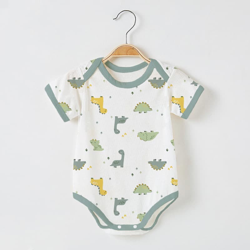 Summer Thin Short Sleeve Baby Romper Outfit Newborn Sleepwear Wrap Bottom Clothes Cotton Triangle Crawling Suit AE Stock