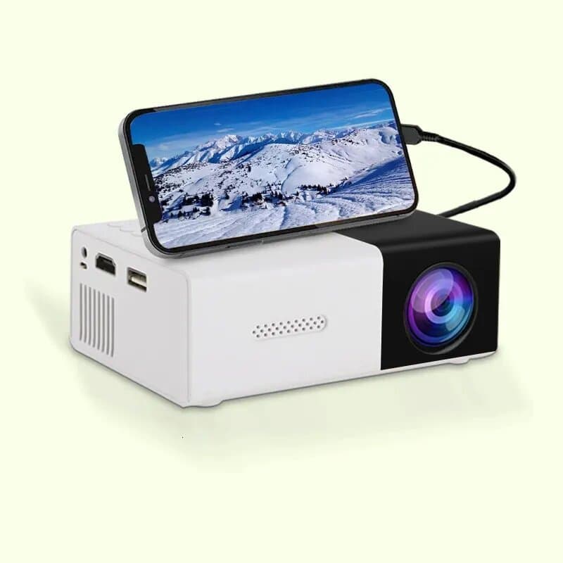 YG300 Projector - Home Use, Children's Screen Projection, Bedroom Wall Projection, Supports 4K High Definition, Mini Portable Projector