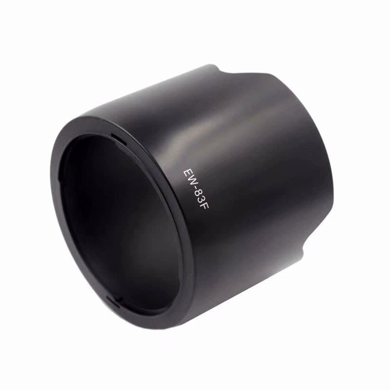 EW-83F lens hood for 24-70/2.8L first-generation lenses, compatible with Canon 5D, 26D, and 5D3 mounts, reverse mount 77mm.