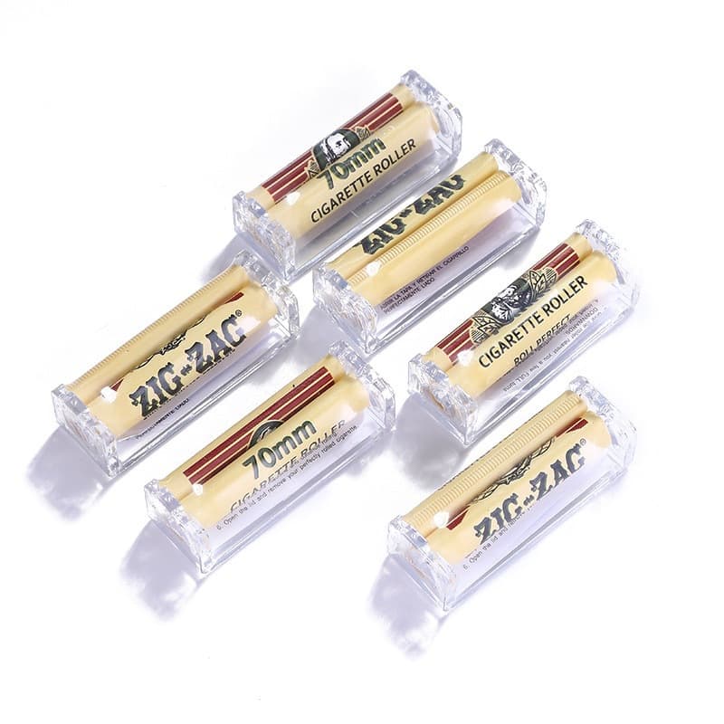 70/78/110mm Acrylic Plastic Cigarette Roller Old Man's Head Manual Cigarette Roller Mini Portable Tobacco