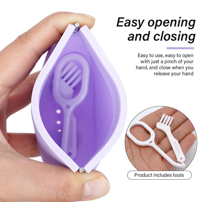 Invisible Dental Retainer Storage Case Orthodontic Aligner Holder Silicone Breathable Pouch Dustproof Portable