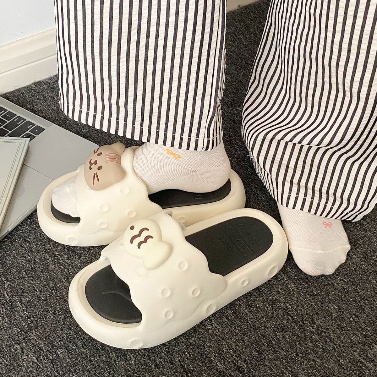 Removable Lightweight Comfortable EVA Soft Sole Home Slippers Summer Fashion Outdoor Versatile Dormitory Student Slippers Women