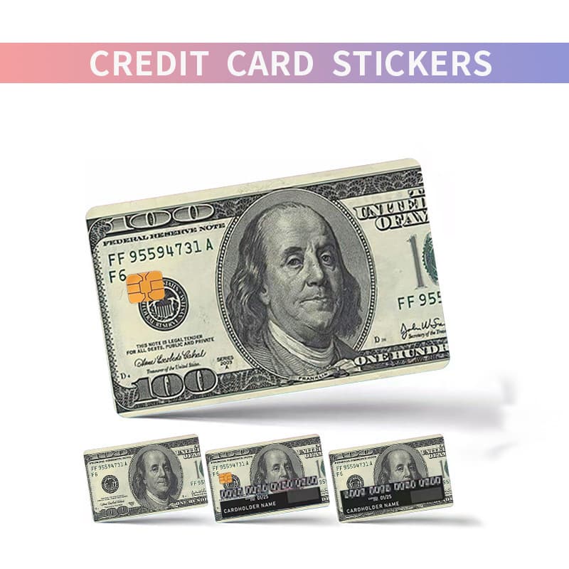 4-Pack Credit Card Skin Vinyl Sticker Debit Card Transit Card Personalized Bank Card Scratch-Resistant Anti-Slip