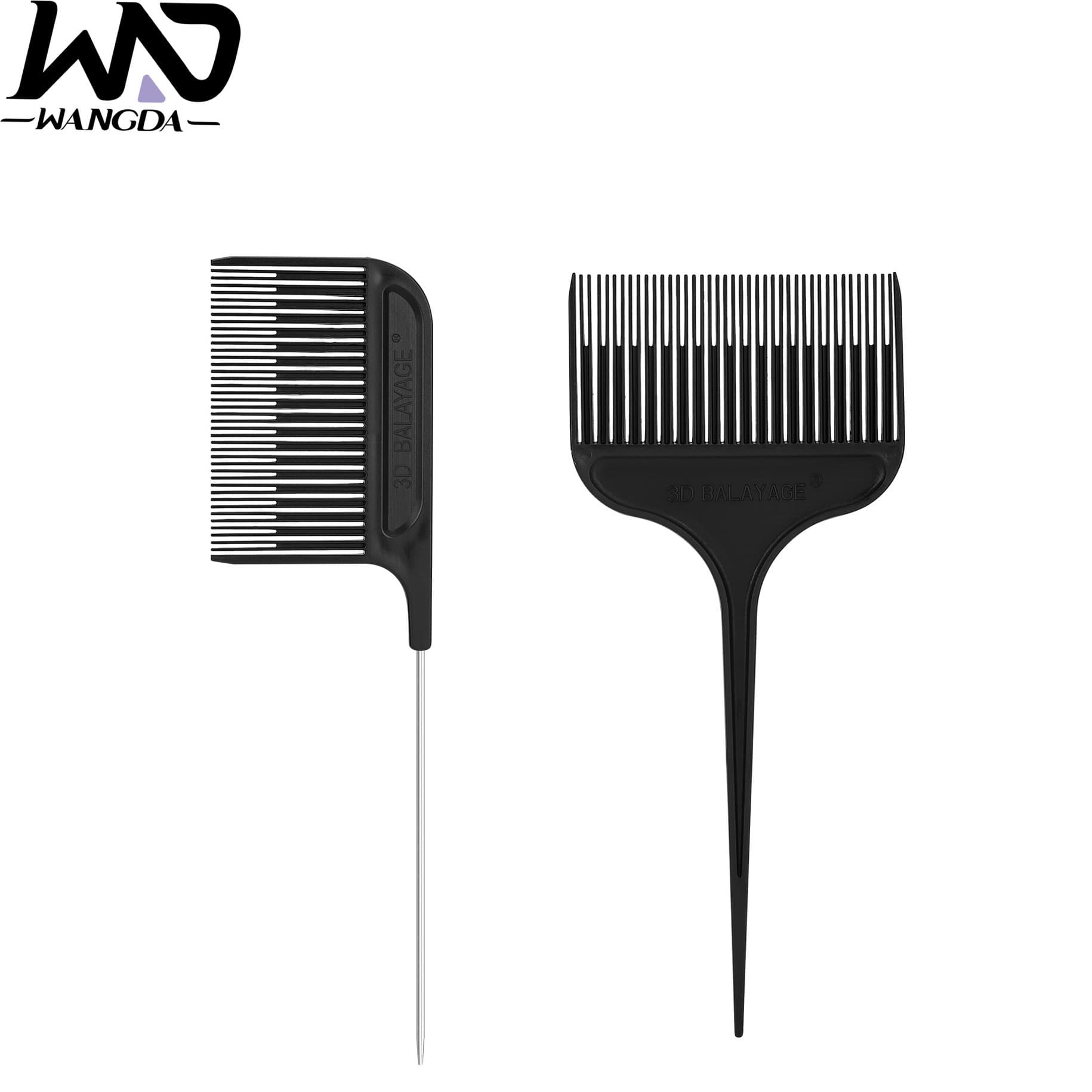 Cross-border pointed tail highlighting comb for home perm and hair dye, plastic non-slip handle highlighting comb, salon professional hair comb