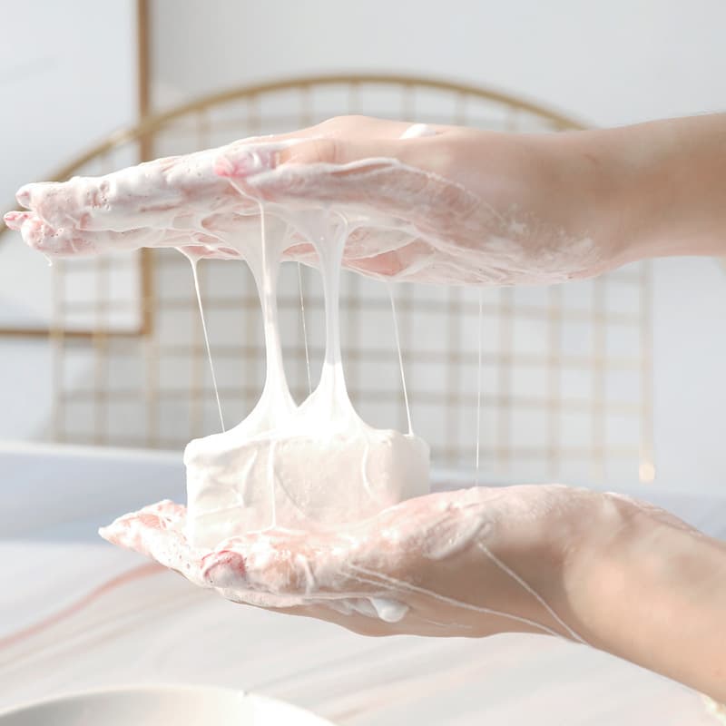Miaofutong Goat Milk Silk Soap Anti-Mite Cleansing Bar, Deep Cleansing, Skin Softening, Handmade Soap for Face and Body