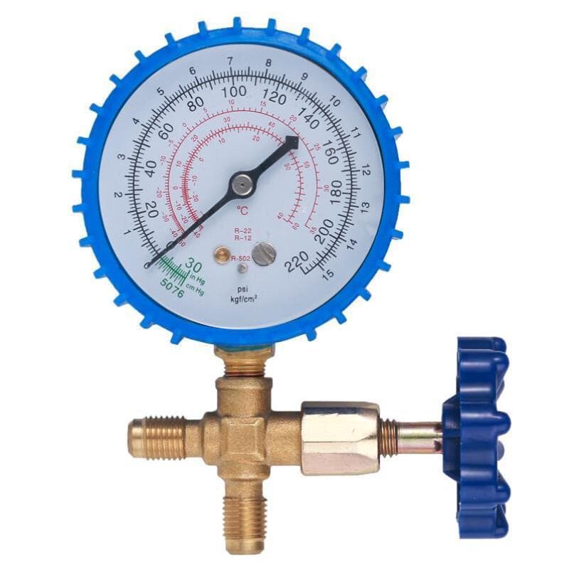 466 Single Meter Valve R22a R134a Car AC Refrigerator Repair Tool Charging High Low Pressure Gauge