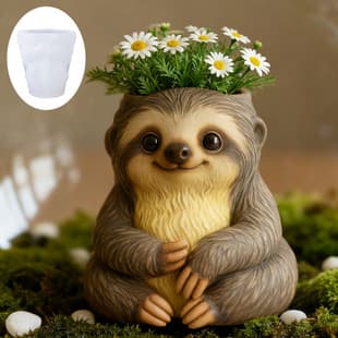 Forest Sloth Aromatherapy Cement Plaster Cup Mold DIY Resin Storage Cup Flower Pot Decoration Silicone Mold