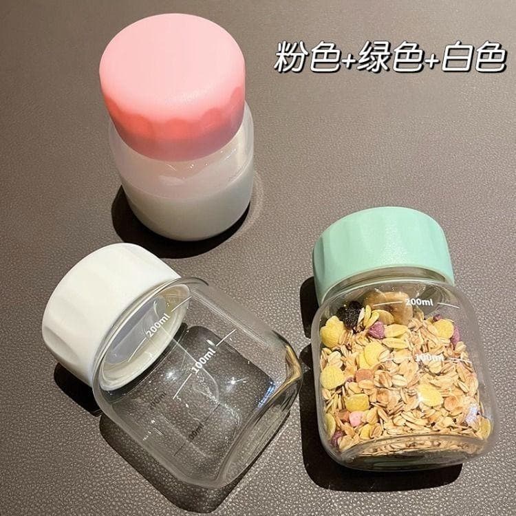 Mini Water Cup with Lid, Cute Portable Glass Cup for Women On-the-Go, Milk Brewing Cup, High-Aesthetics Small Milk Cup