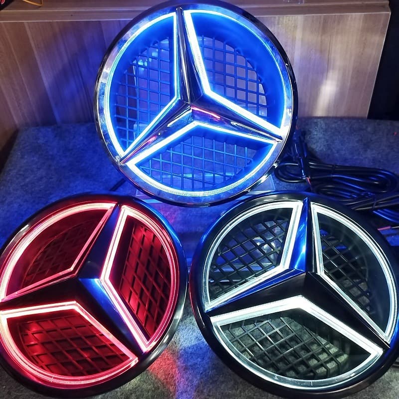 Mercedes Front Emblem Light W205 Logo W204 Illuminated C-Class E-Class GLC Grille GLK W253 Car Badge LED
