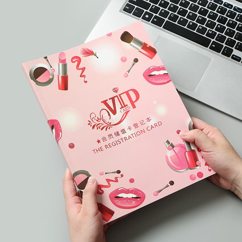 Custom Premium Beauty Salon VIP Customer Profile Membership Customer Registration Book Single Person Information Management Booklet A4